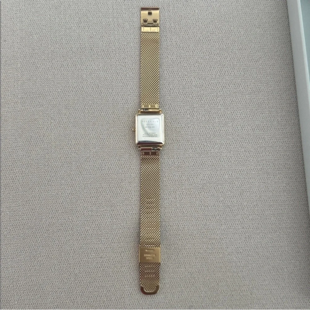 Rosefield Gold Mesh Boxy Watch - Picture 5 of 12